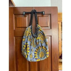AMICI ACCESSORIES BEADED HANDLE OVERSIZED HOBO BAG